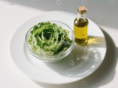生菜与橄榄油的健康搭配