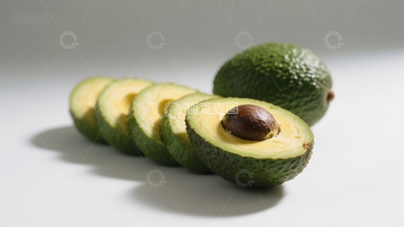 高清大图下载【趣麦麦图】新鲜切片的鳄梨展示