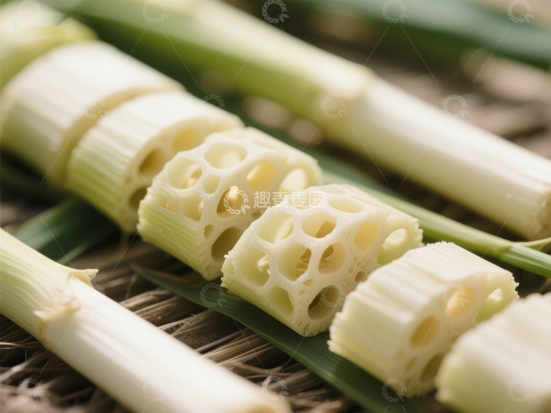 高清大图下载【趣麦麦图】新鲜莲藕切片展示