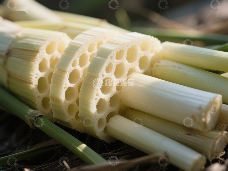 高清大图下载【趣麦麦图】新鲜香茅切面特写