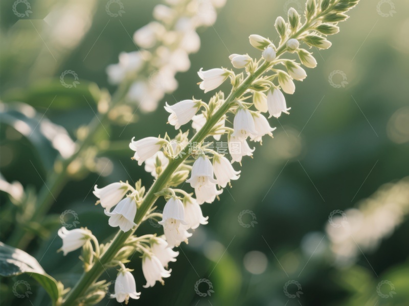 高清大图下载【趣麦麦图】白色小花在阳光下绽放