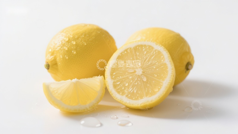 高清大图下载【趣麦麦图】新鲜柠檬切片与整果展示