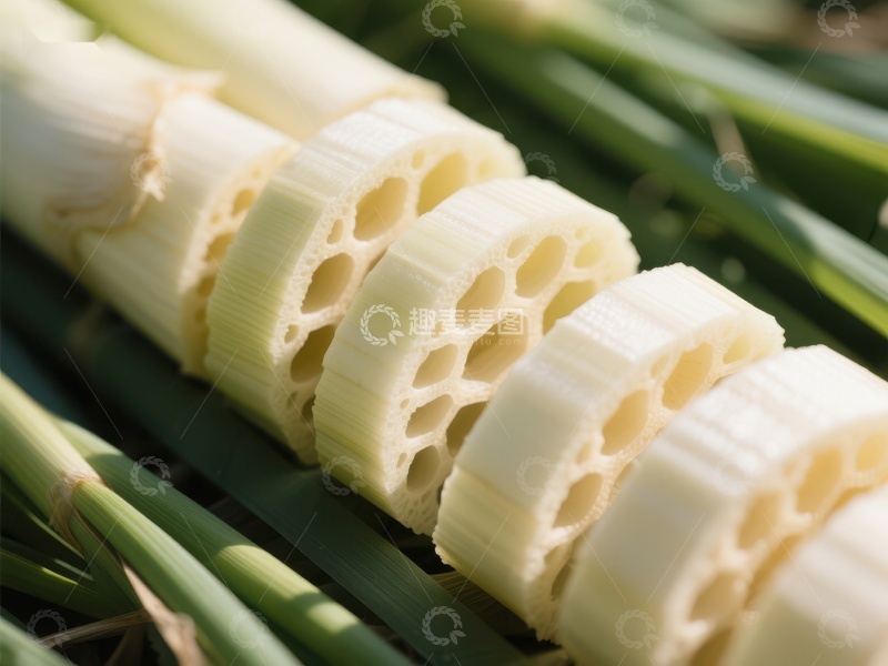 高清大图下载【趣麦麦图】新鲜竹笋切片展示