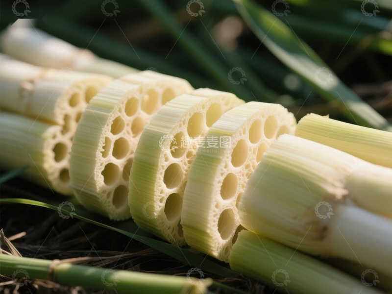 高清大图下载【趣麦麦图】新鲜莲藕切片展示