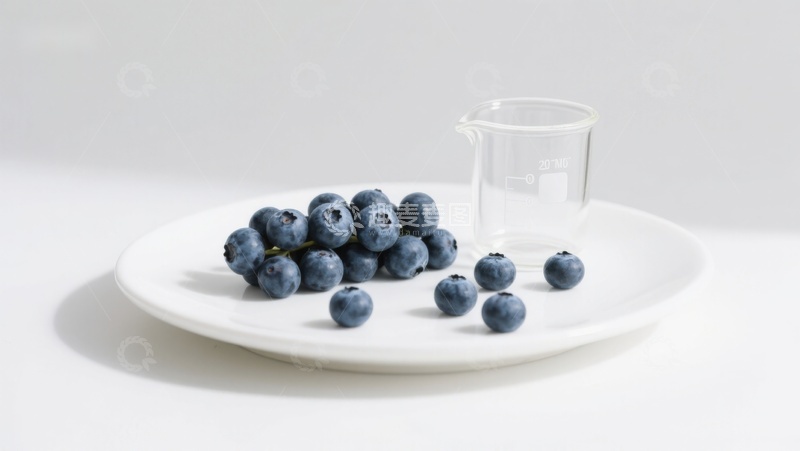 高清大图下载【趣麦麦图】蓝莓与量杯静物图