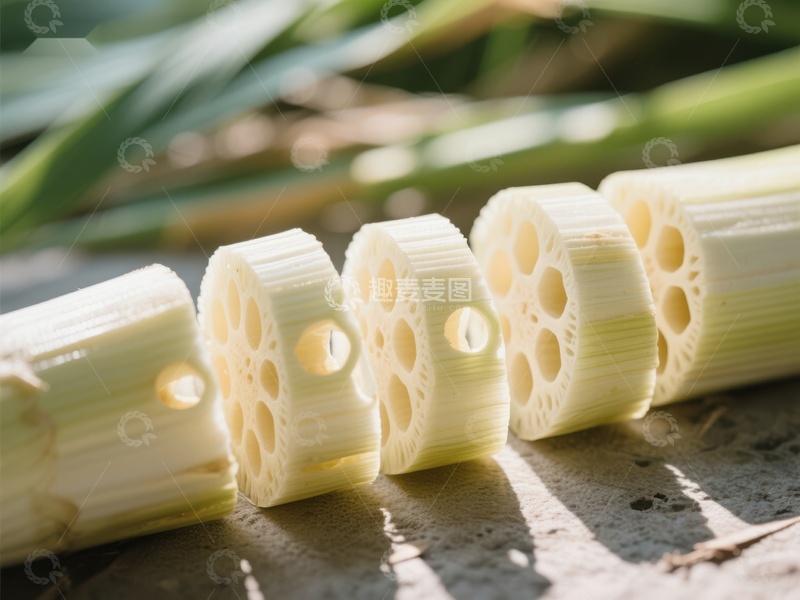 高清大图下载【趣麦麦图】新鲜莲藕切片展示