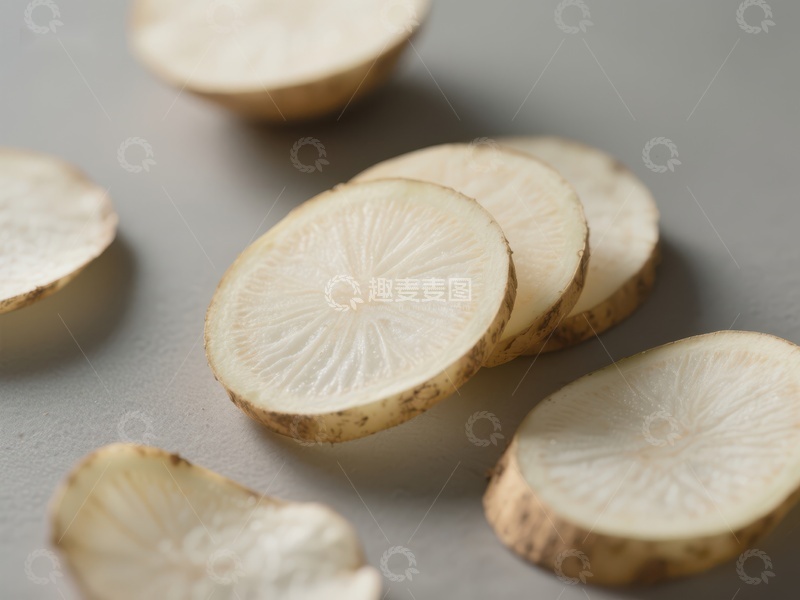 高清大图下载【趣麦麦图】新鲜萝卜切片特写