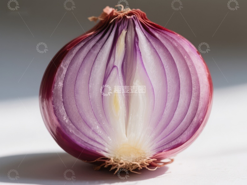 高清大图下载【趣麦麦图】新鲜紫洋葱的特写