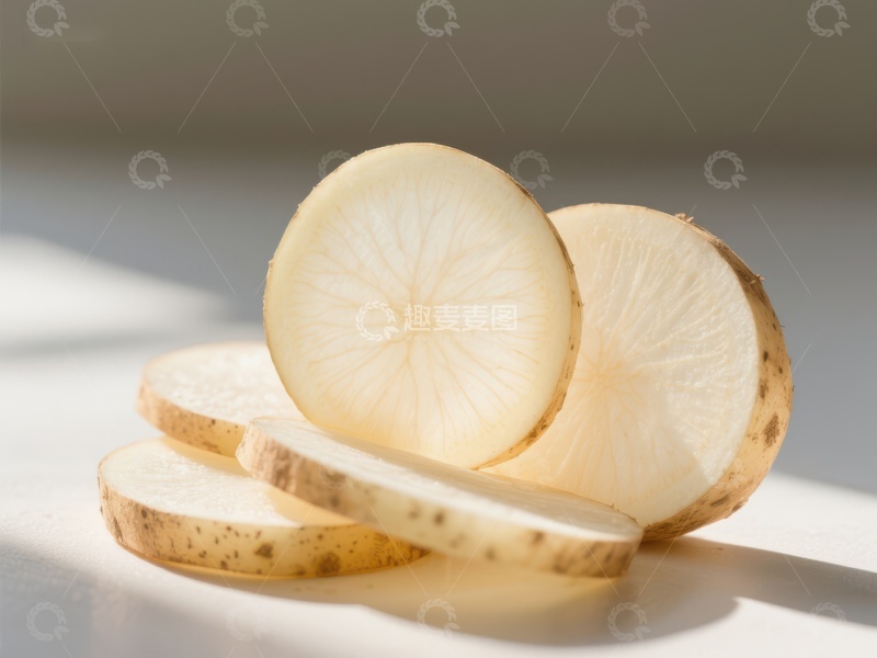 高清大图下载【趣麦麦图】新鲜萝卜切片特写