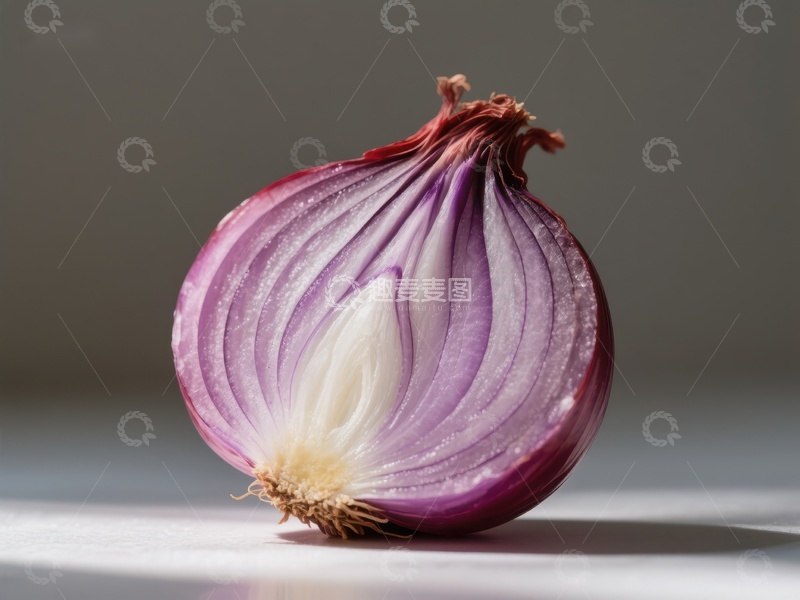 高清大图下载【趣麦麦图】-切开的红洋葱特写