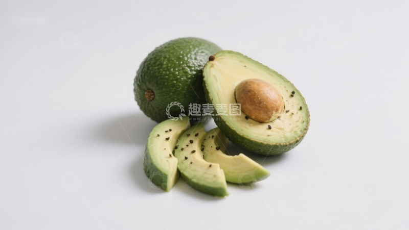 高清大图下载【趣麦麦图】新鲜切开的牛油果