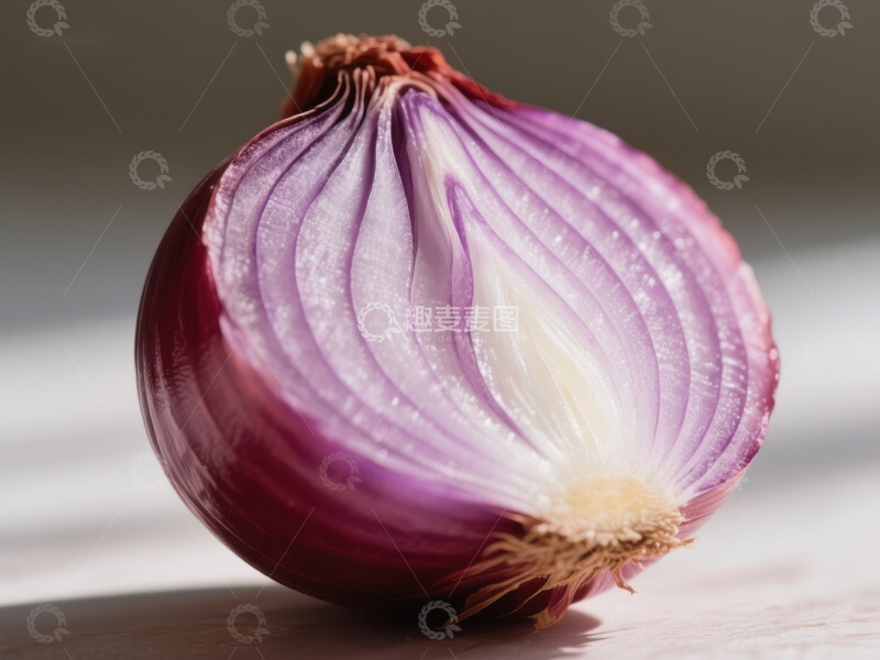 高清大图下载【趣麦麦图】新鲜紫洋葱的特写