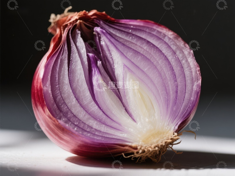 高清大图下载【趣麦麦图】新鲜紫洋葱的特写