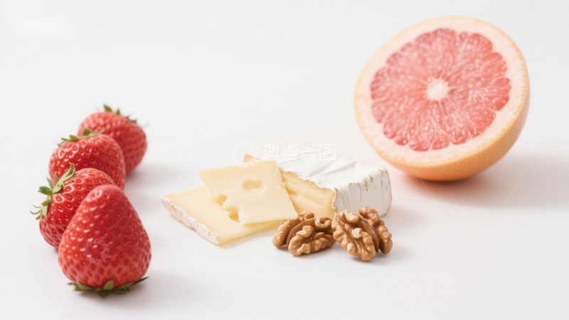 高清大图下载【趣麦麦图】新鲜水果与奶酪坚果组合