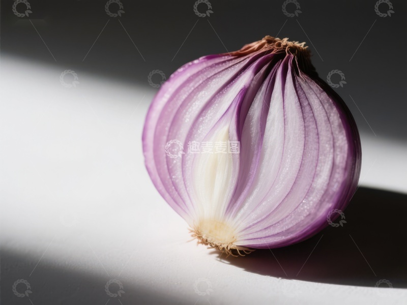 高清大图下载【趣麦麦图】紫色洋葱的光影特写