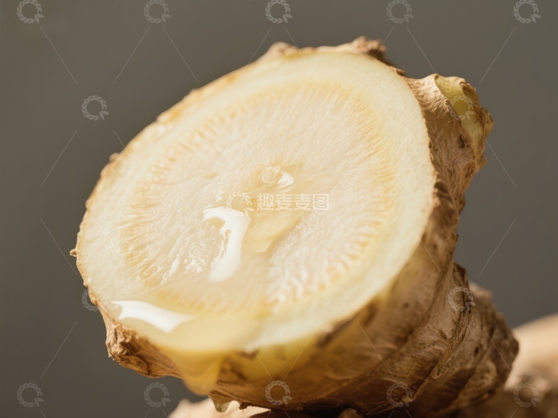 高清大图下载【趣麦麦图】新鲜姜块切面特写