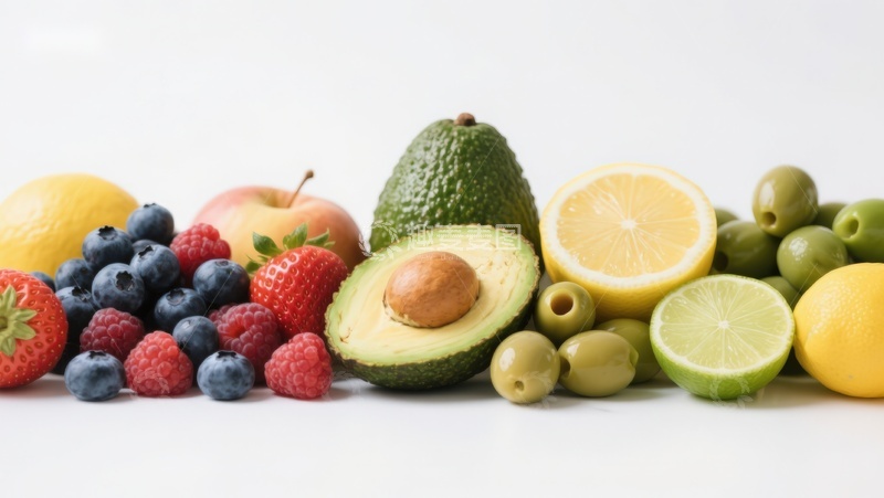 高清大图下载【趣麦麦图】新鲜水果与坚果的健康组合