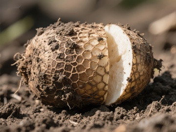 土壤中的蜂窝状蘑菇