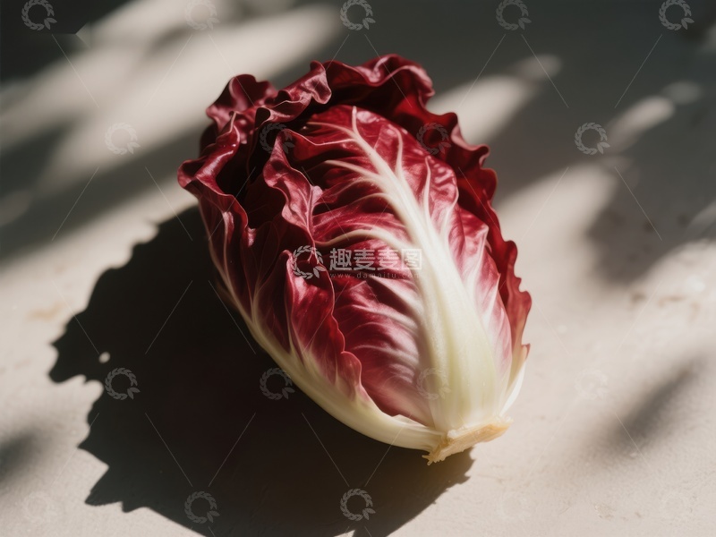 高清大图下载【趣麦麦图】阳光下的红叶生菜