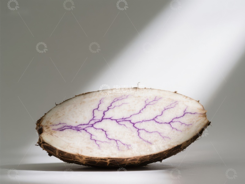高清大图下载【趣麦麦图】切开的芋头，紫色纹理清晰可见