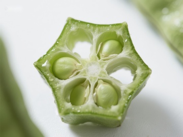 切片秋葵的内部结构