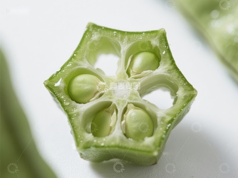 切片秋葵的内部结构