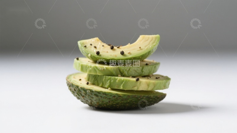 高清大图下载【趣麦麦图】切片牛油果堆叠展示