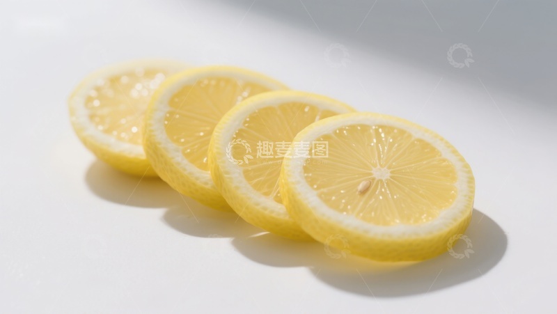 高清大图下载【趣麦麦图】新鲜柠檬切片排列