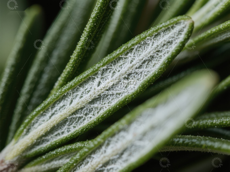 高清大图下载【趣麦麦图】迷迭香叶片的微观纹理