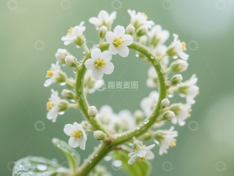 高清大图下载【趣麦麦图】细枝上的白色小花