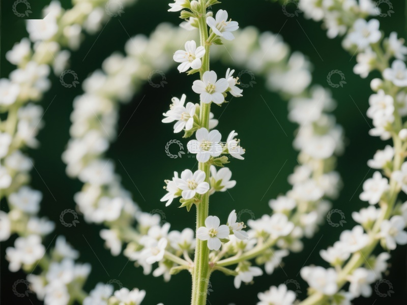 高清大图下载【趣麦麦图】白色小花簇生枝头