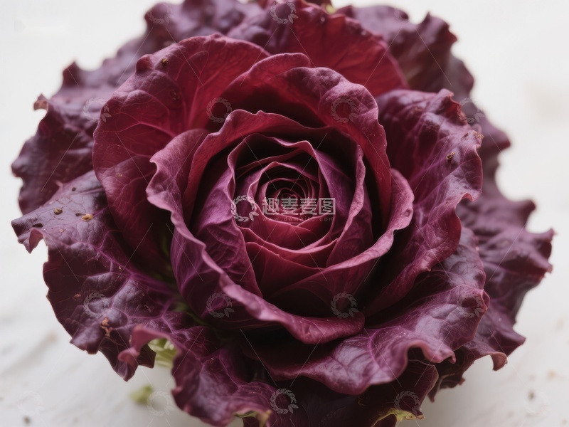 高清大图下载【趣麦麦图】深紫色卷心菜的特写