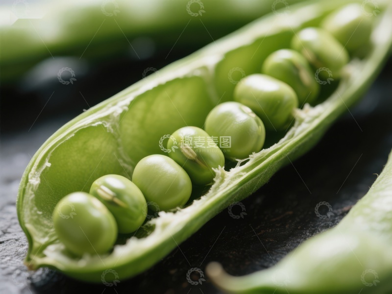 高清大图下载【趣麦麦图】新鲜豌豆荚特写