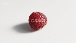一颗新鲜的覆盆子