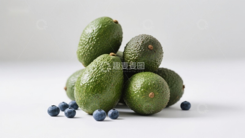 高清大图下载【趣麦麦图】新鲜牛油果与蓝莓的组合