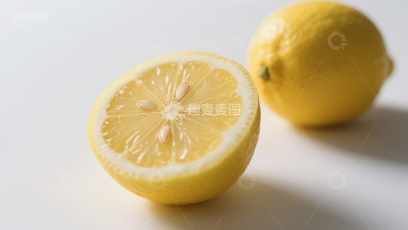 高清大图下载【趣麦麦图】新鲜柠檬切片与整果展示