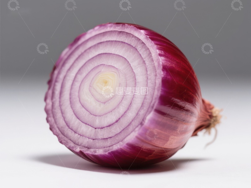 高清大图下载【趣麦麦图】-切开的红洋葱特写