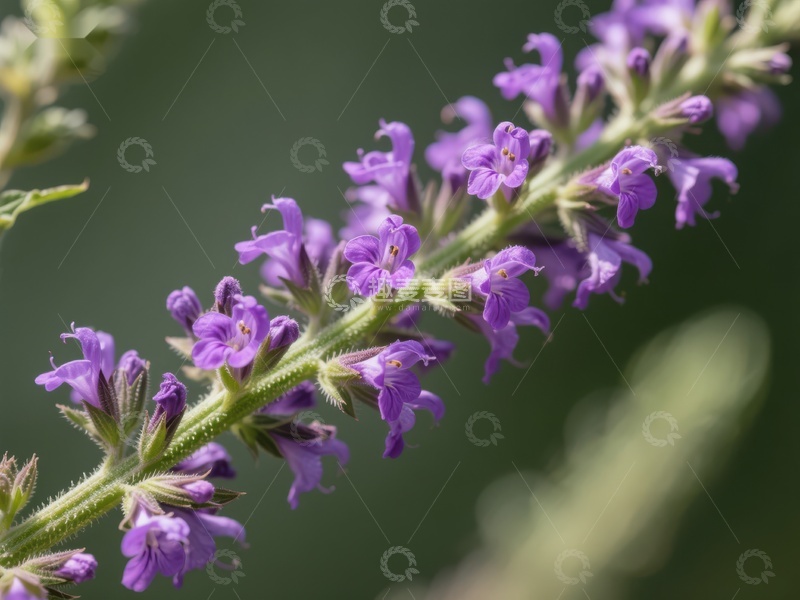 高清大图下载【趣麦麦图】紫色小花簇生枝头