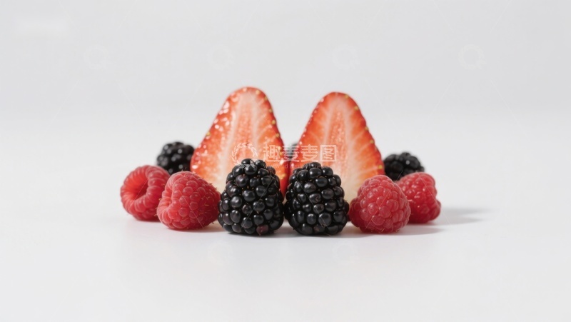 高清大图下载【趣麦麦图】新鲜草莓与浆果的组合