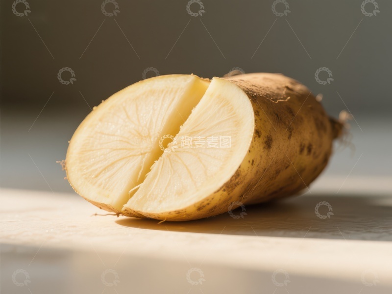 高清大图下载【趣麦麦图】切开的土豆展示内部纹理