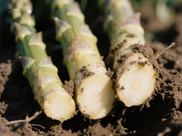 新鲜出土的竹笋特写