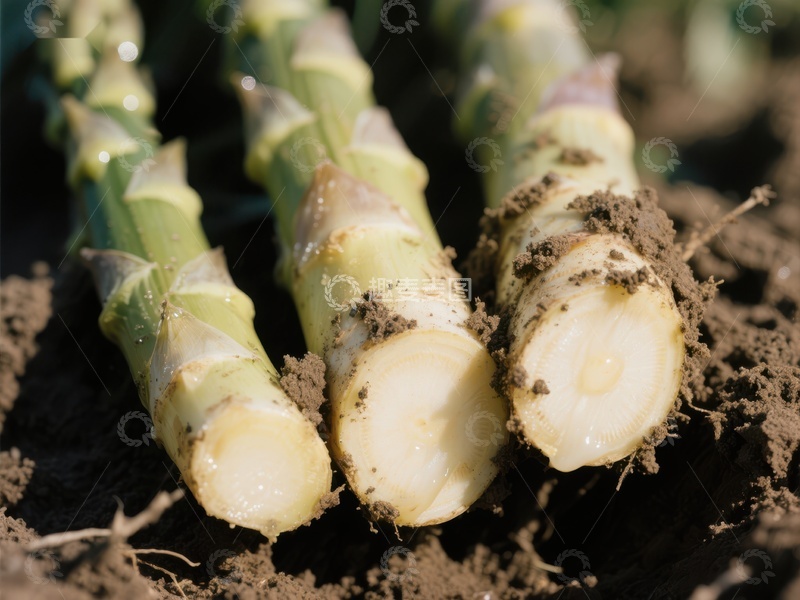 高清大图下载【趣麦麦图】新鲜出土的竹笋特写