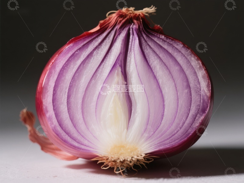 高清大图下载【趣麦麦图】新鲜紫洋葱的特写