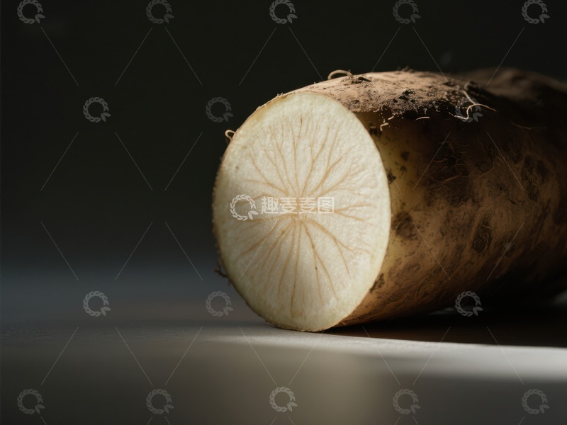 高清大图下载【趣麦麦图】新鲜切开的萝卜特写