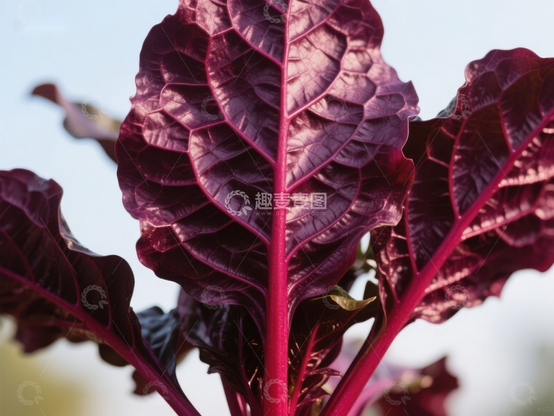 高清大图下载【趣麦麦图】深紫色叶片的特写