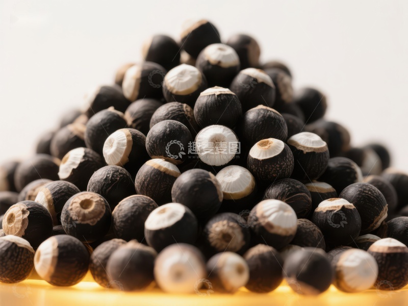 高清大图下载【趣麦麦图】黑白色种子堆叠特写