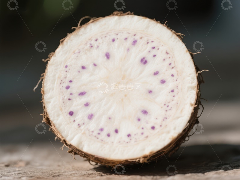 高清大图下载【趣麦麦图】新鲜芋头切面特写