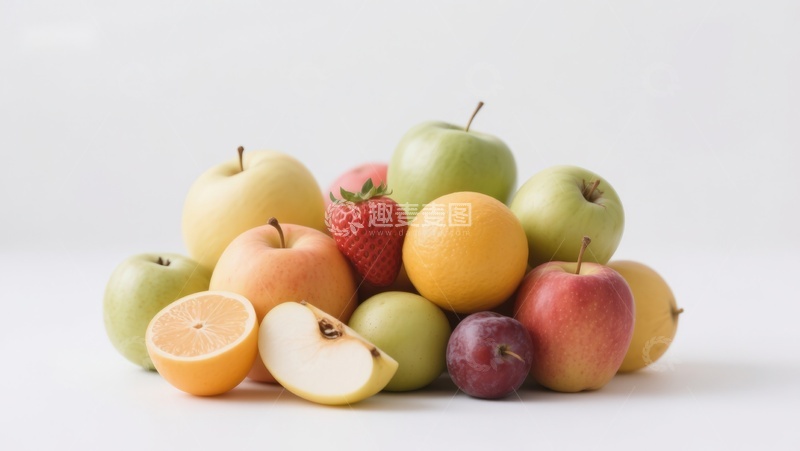 高清大图下载【趣麦麦图】新鲜水果堆叠展示