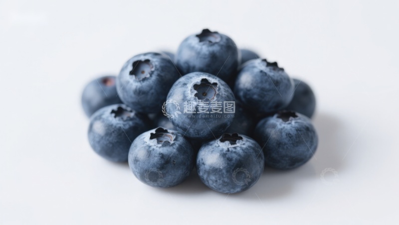 高清大图下载【趣麦麦图】新鲜蓝莓堆叠特写