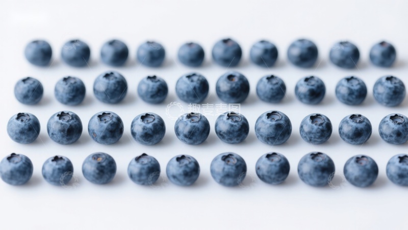 高清大图下载【趣麦麦图】整齐排列的蓝莓